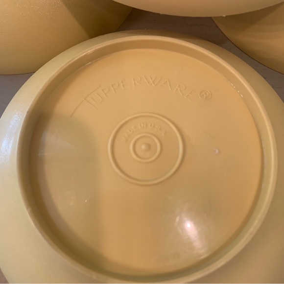 Six VTG Tupperware Harvest Gold Cereal Bowls - Picture 5 of 5